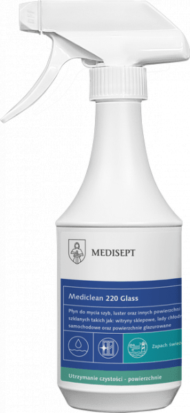 Mediclean Glass Clean MC220 aktívny pena na okná a zrkadlá - 500 ml